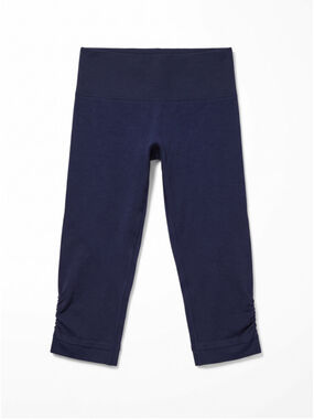 LULULEMON Leggings In The Flow Crop II Blue Pants Yoga Athletic Capri, Sz 8